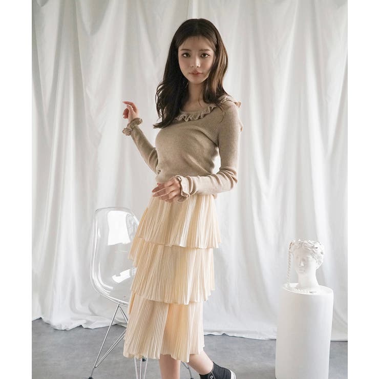 【Jasmine】フリルニットトップス Jasmine Grandiflorum… | aimoha  | 詳細画像4 