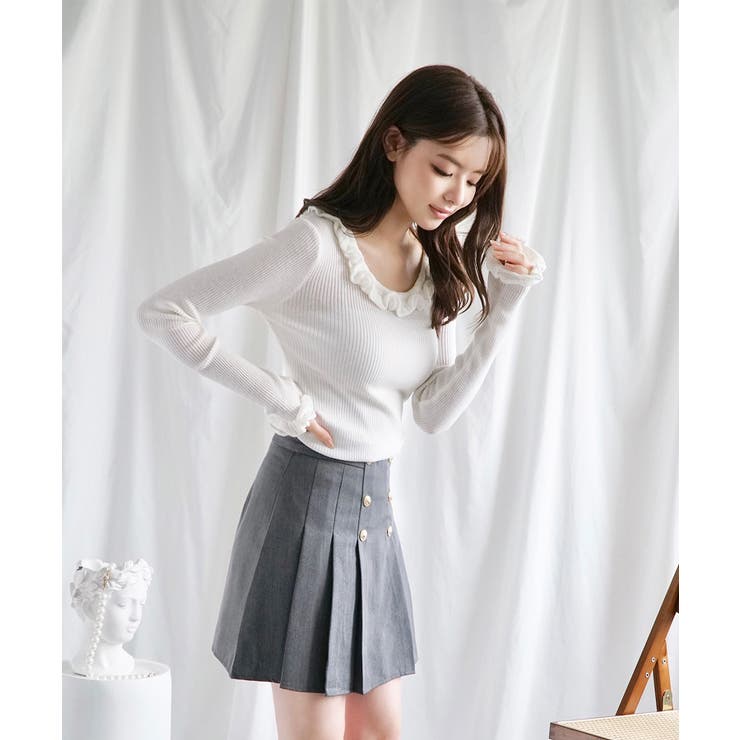 【Jasmine】フリルニットトップス Jasmine Grandiflorum… | aimoha  | 詳細画像2 