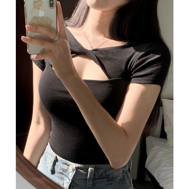 【Jasmine】胸カットアウトデザインＴシャツ Jasmine Grandif… | aimoha  | 詳細画像9 