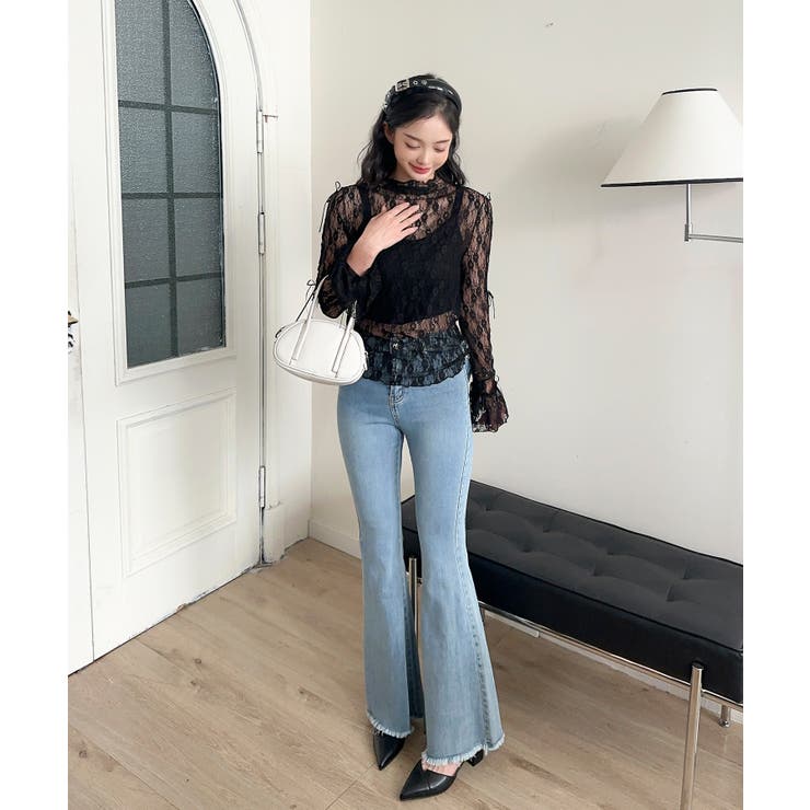 【Jasmine】袖リボンメロウシアーレースインナートップス Jasmine G… | aimoha  | 詳細画像7 