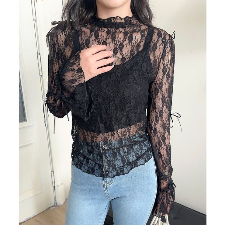 【Jasmine】袖リボンメロウシアーレースインナートップス Jasmine G… | aimoha  | 詳細画像3 