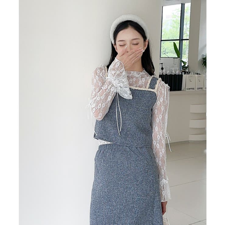 【Jasmine】袖リボンメロウシアーレースインナートップス Jasmine G… | aimoha  | 詳細画像16 