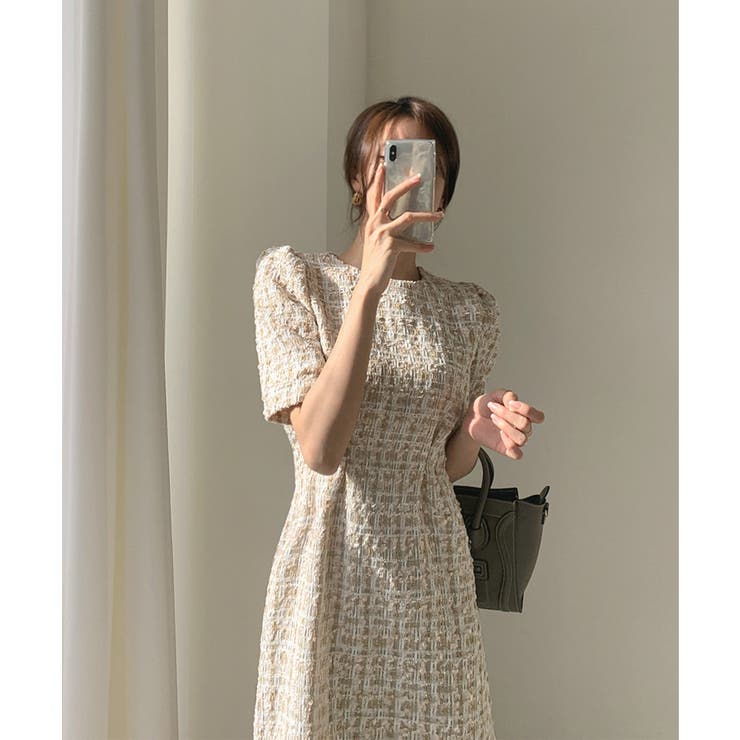 【Jasmine】ツイードフレアミニワンピース Jasmine Grandifl… | aimoha  | 詳細画像11 