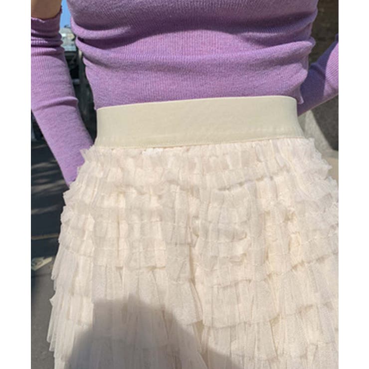 【Jasmine】フリルチュールティアードロングスカート Jasmine Gra… | aimoha  | 詳細画像22 