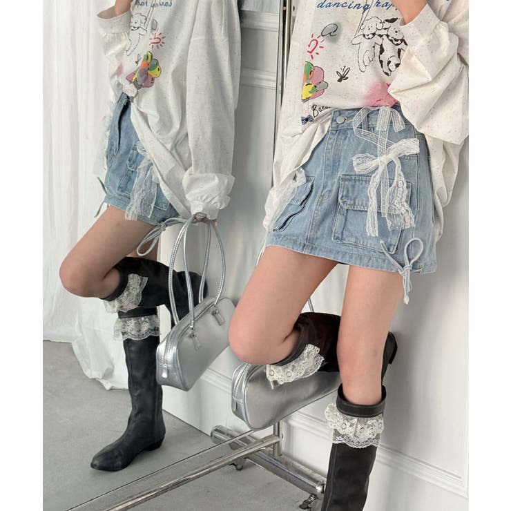 フロントポケットデニムミニスカート Jasmine Grandiflorum | aimoha  | 詳細画像9 