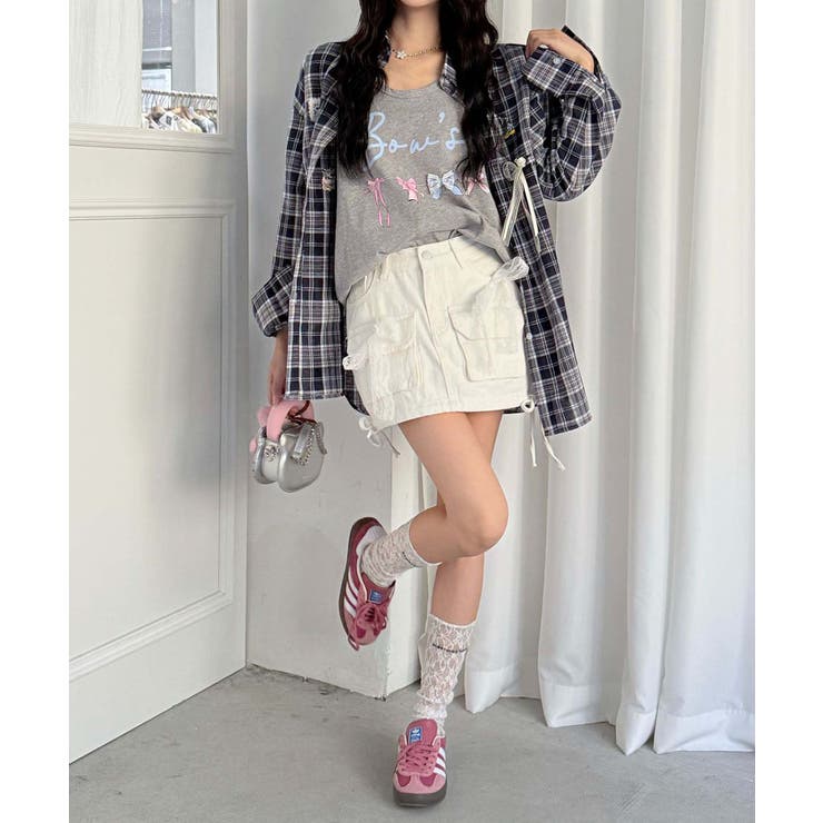 フロントポケットデニムミニスカート Jasmine Grandiflorum | aimoha  | 詳細画像1 