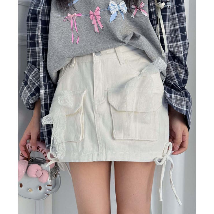 フロントポケットデニムミニスカート Jasmine Grandiflorum | aimoha  | 詳細画像2 