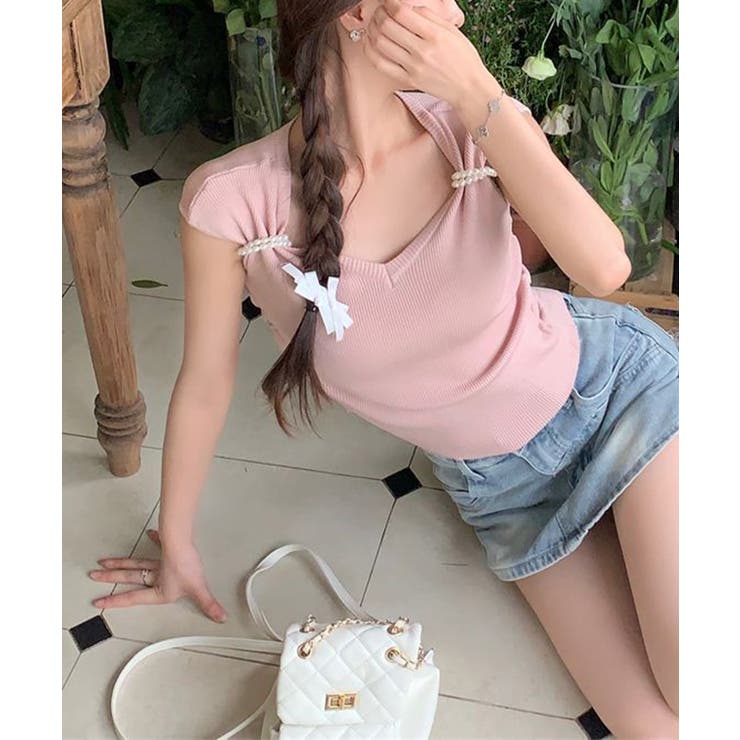 ハートカラーパール半袖Ｔシャツ Jasmine Grandiflorum | aimoha  | 詳細画像16 