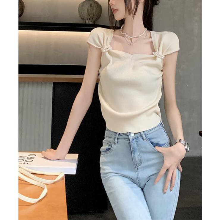 ハートカラーパール半袖Ｔシャツ Jasmine Grandiflorum | aimoha  | 詳細画像3 