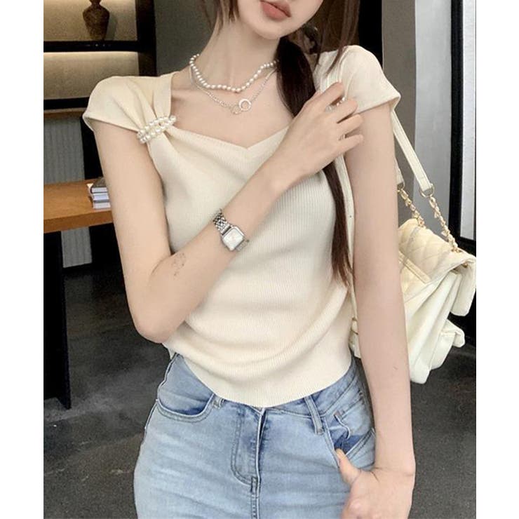 ハートカラーパール半袖Ｔシャツ Jasmine Grandiflorum | aimoha  | 詳細画像6 