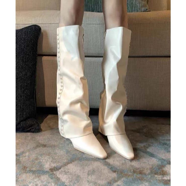 【Jasmine】レッグウォーマー風ワイドブーツ【AW】 | aimoha  | 詳細画像12 