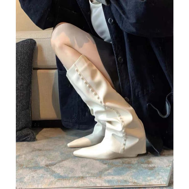 【Jasmine】レッグウォーマー風ワイドブーツ【AW】 | aimoha  | 詳細画像15 