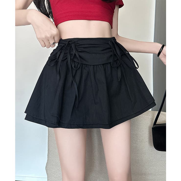 【Jasmine】シャーリングリボンフレアミニスカート Jasmine Gran… | aimoha  | 詳細画像2 