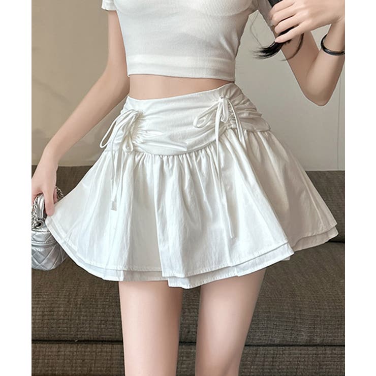 【Jasmine】シャーリングリボンフレアミニスカート Jasmine Gran… | aimoha  | 詳細画像5 