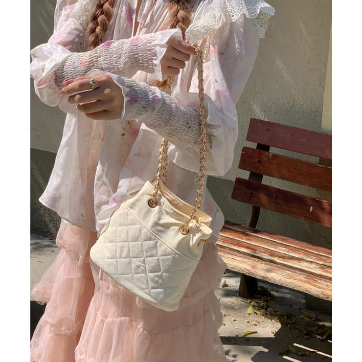 2WAYキルティング巾着バッグ Jasmine Grandiflorum | aimoha  | 詳細画像9 