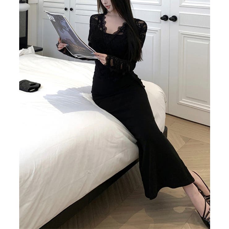 【Jasmine】シアーレーストップス＋スウェットキャミワンピース Jasmin… | aimoha  | 詳細画像5 