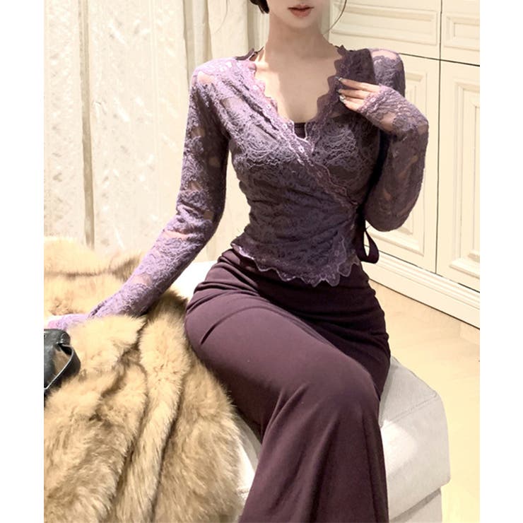 【Jasmine】シアーレーストップス＋スウェットキャミワンピース Jasmin… | aimoha  | 詳細画像9 