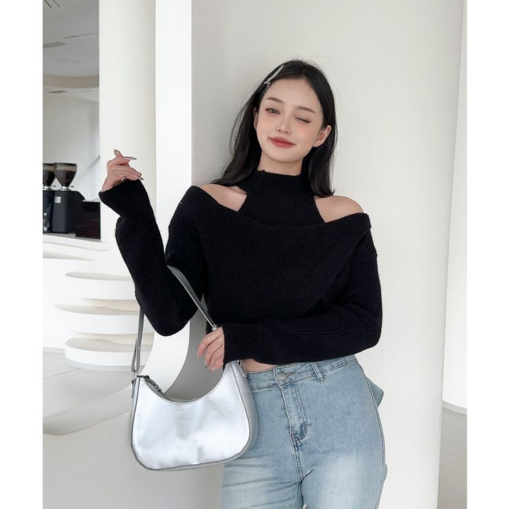 【Jasmine】ハイネック肩見せニットプルオーバー Jasmine Grand… | aimoha  | 詳細画像5 