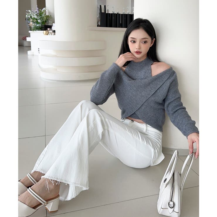 【Jasmine】ハイネック肩見せニットプルオーバー Jasmine Grand… | aimoha  | 詳細画像12 