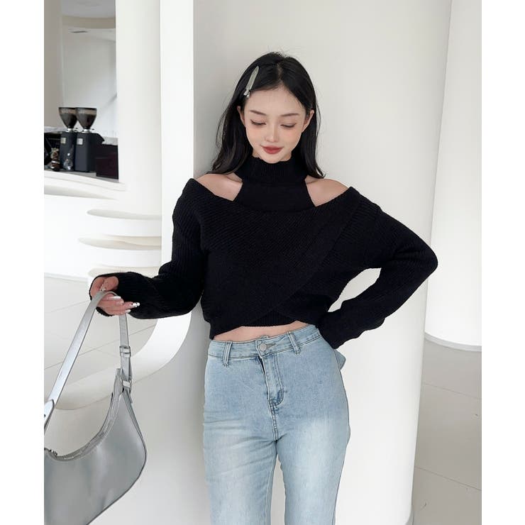 【Jasmine】ハイネック肩見せニットプルオーバー Jasmine Grand… | aimoha  | 詳細画像6 