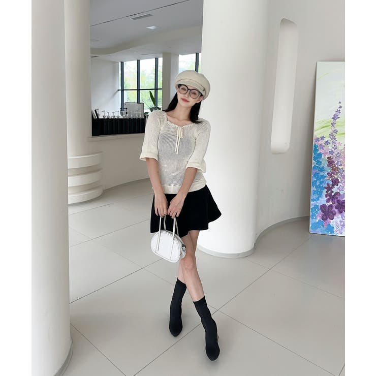 2WAYフロントリボンニットプルオーバー | aimoha  | 詳細画像16 