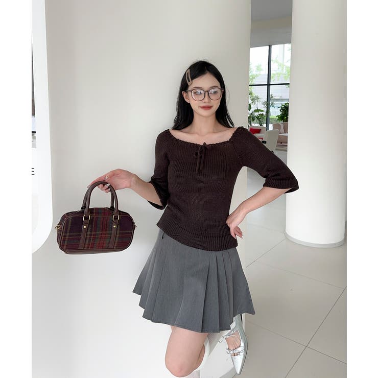 2WAYフロントリボンニットプルオーバー | aimoha  | 詳細画像20 