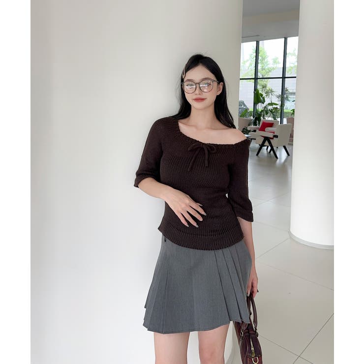 2WAYフロントリボンニットプルオーバー | aimoha  | 詳細画像18 