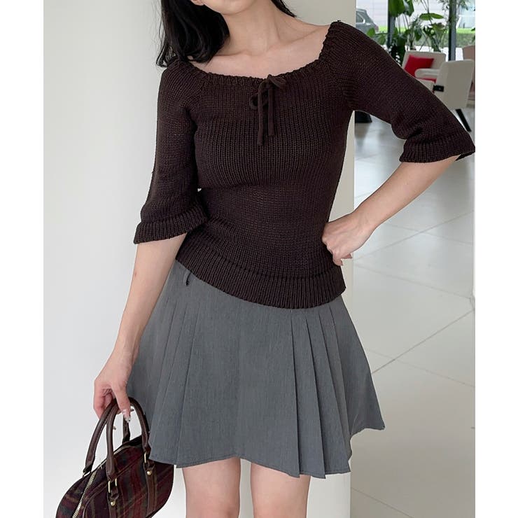 2WAYフロントリボンニットプルオーバー | aimoha  | 詳細画像17 