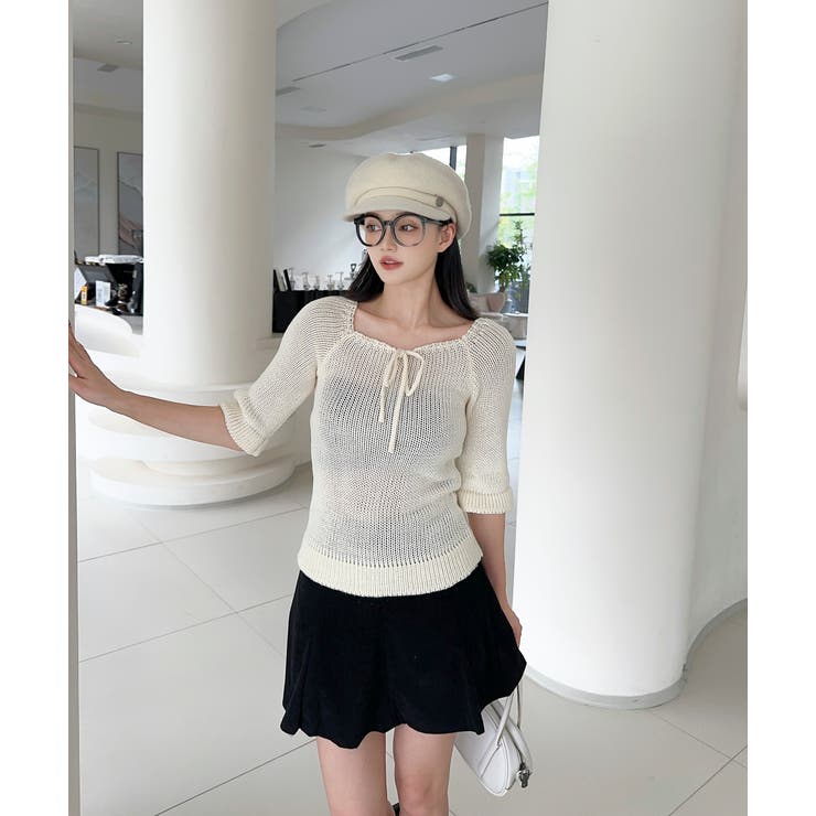 2WAYフロントリボンニットプルオーバー | aimoha  | 詳細画像13 