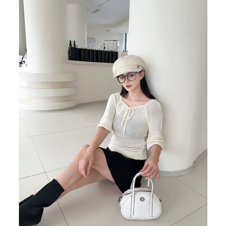 2WAYフロントリボンニットプルオーバー | aimoha  | 詳細画像15 