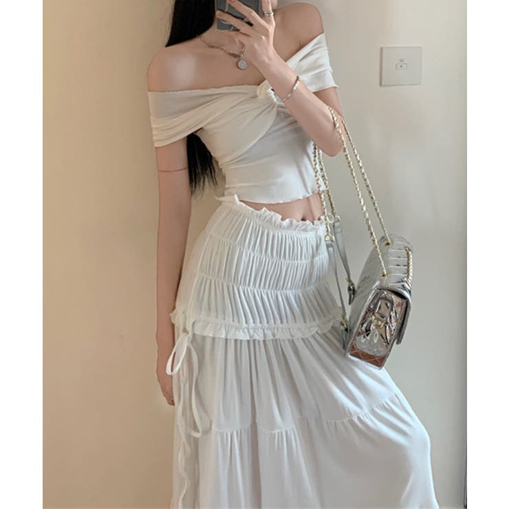 【Jasmine】オフショルクロスデザイン半袖Ｔシャツ Jasmine Gran… | aimoha  | 詳細画像12 