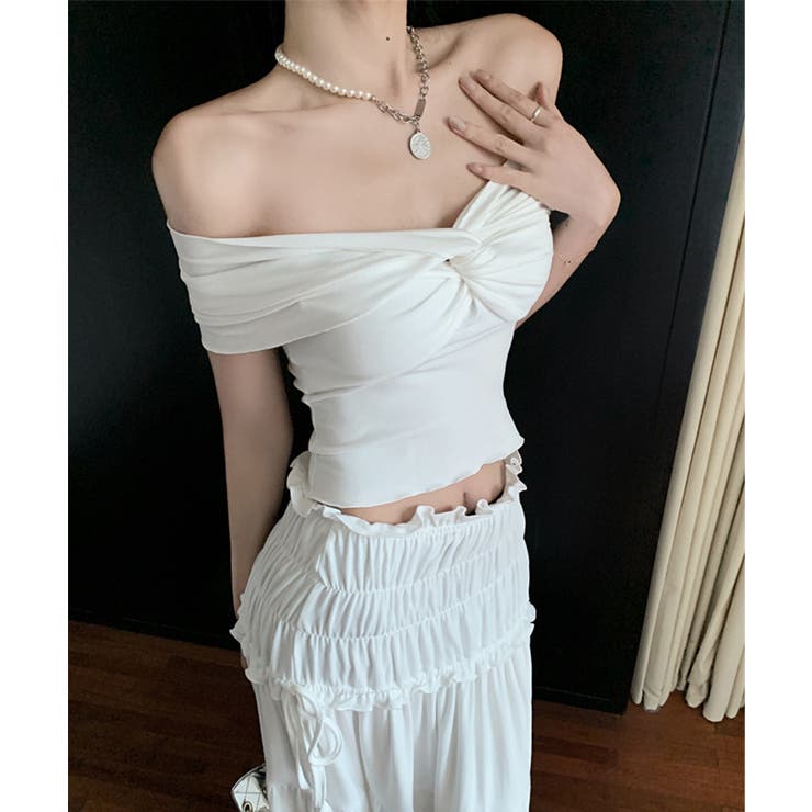 【Jasmine】オフショルクロスデザイン半袖Ｔシャツ Jasmine Gran… | aimoha  | 詳細画像13 