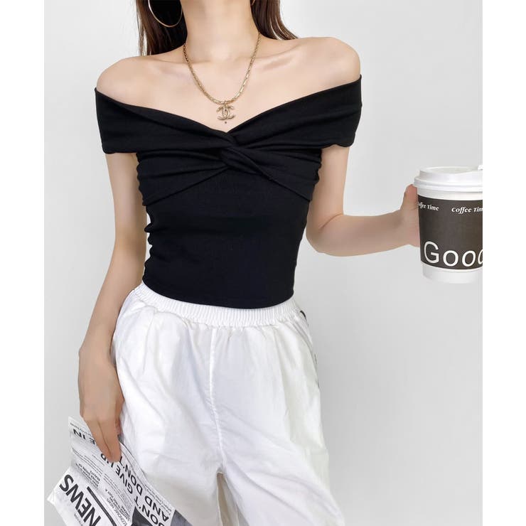 【Jasmine】オフショルクロスデザイン半袖Ｔシャツ Jasmine Gran… | aimoha  | 詳細画像20 