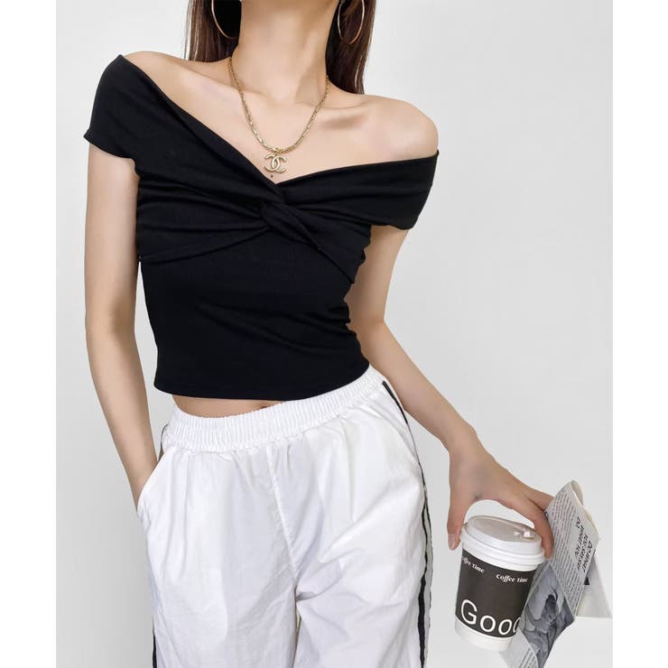【Jasmine】オフショルクロスデザイン半袖Ｔシャツ Jasmine Gran… | aimoha  | 詳細画像21 