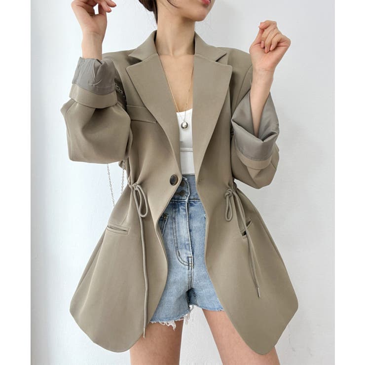 【Jasmine】ドロストテーラードシャケット Jasmine Grandifl… | aimoha  | 詳細画像2 