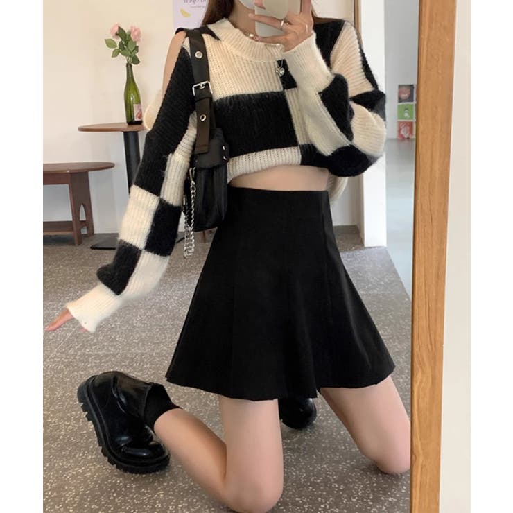 【Jasmine】ハイウエストフレアミニスカート | aimoha  | 詳細画像2 