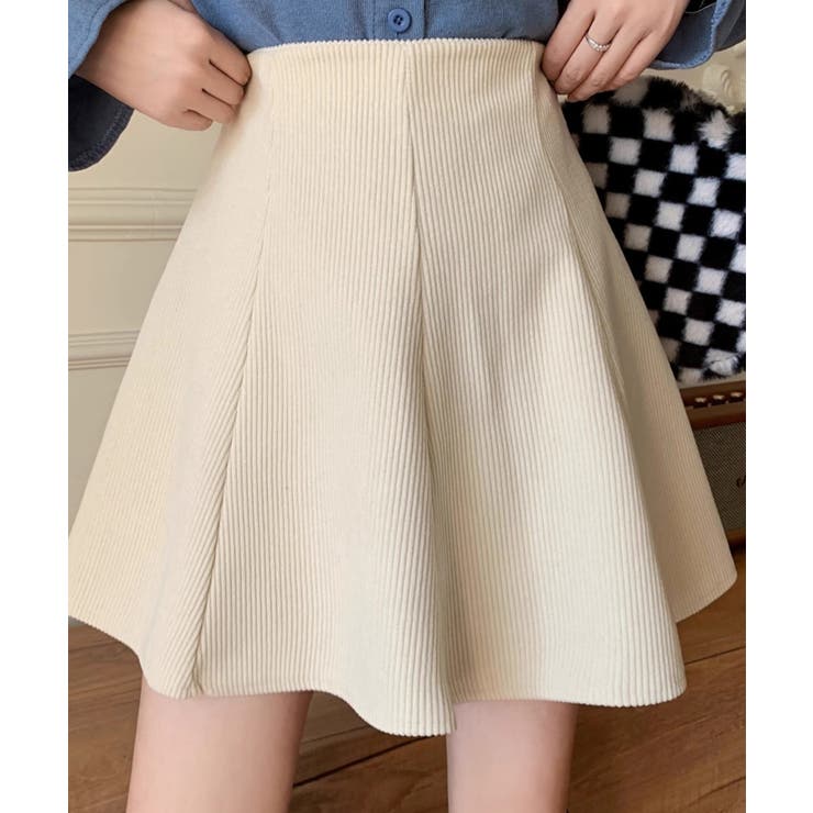 アイボリー | 【Jasmine】ハイウエストフレアミニスカート | aimoha 