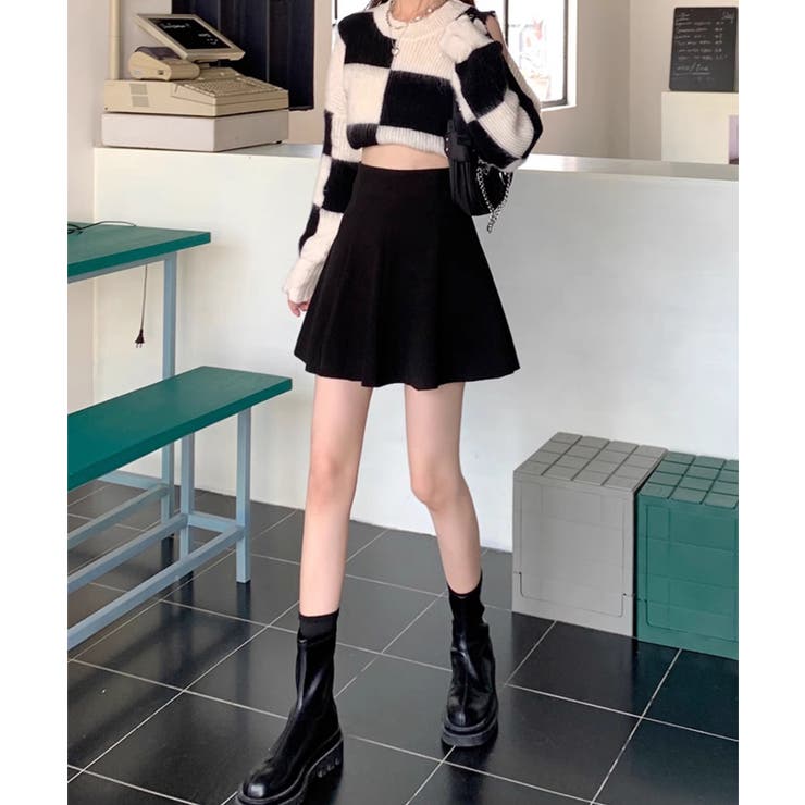 【Jasmine】ハイウエストフレアミニスカート | aimoha  | 詳細画像3 