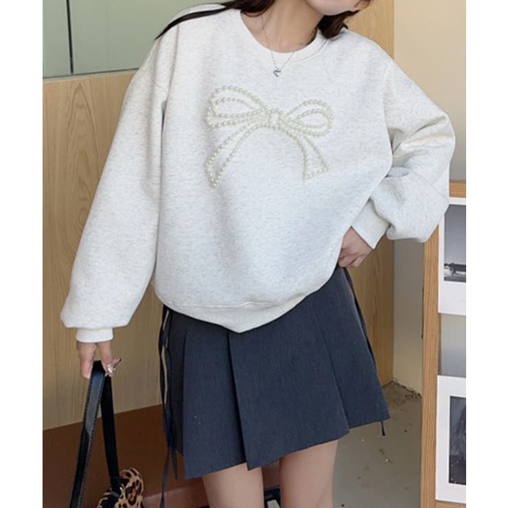 【Jasmine】パールリボンスウェットプルオーバー Jasmine Grand… | aimoha  | 詳細画像2 