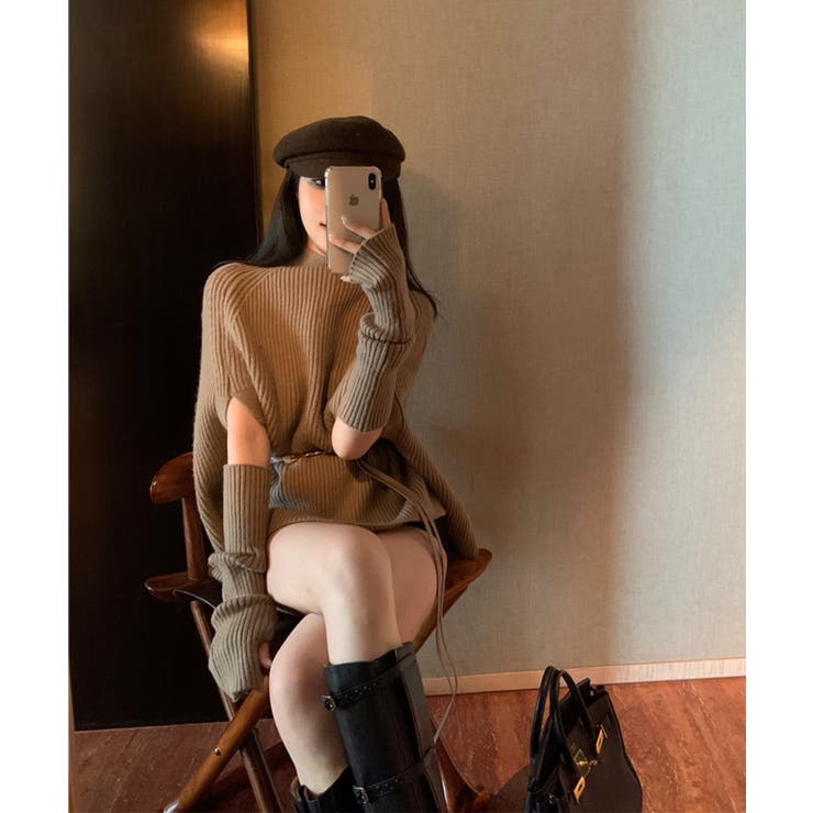 【Jasmine】タートルネックニットケープ変形プルオーバー Jasmine G… | aimoha  | 詳細画像8 