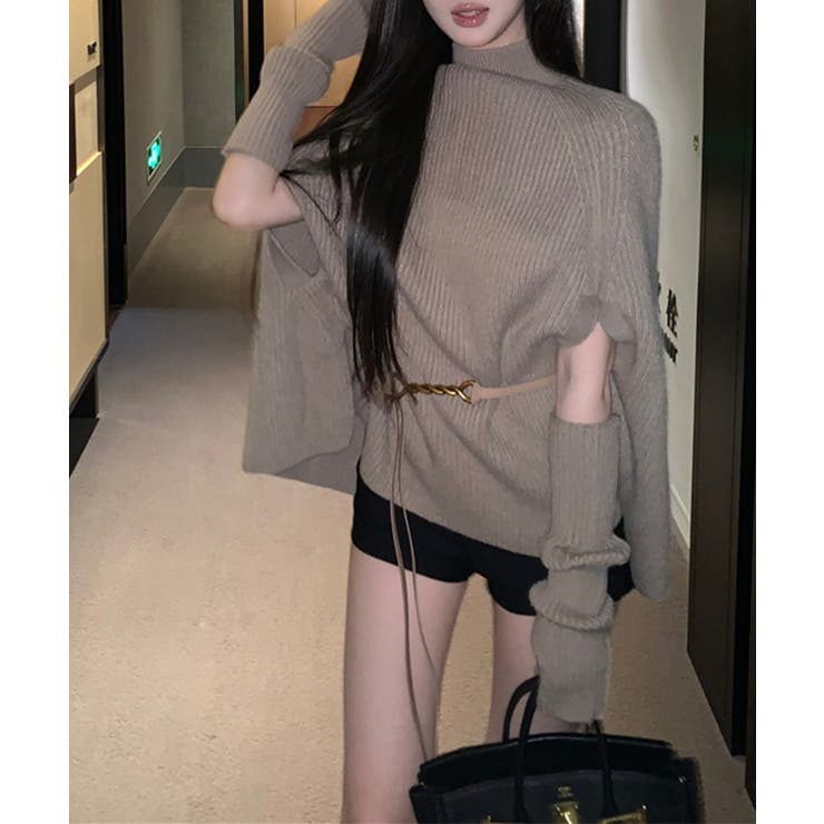 【Jasmine】タートルネックニットケープ変形プルオーバー Jasmine G… | aimoha  | 詳細画像9 