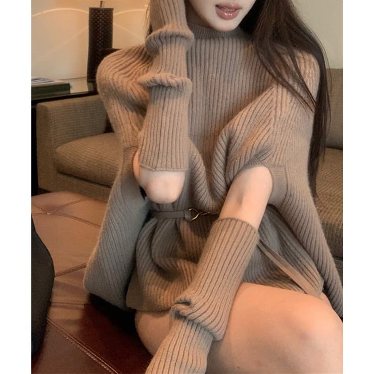 【Jasmine】タートルネックニットケープ変形プルオーバー Jasmine G… | aimoha  | 詳細画像11 