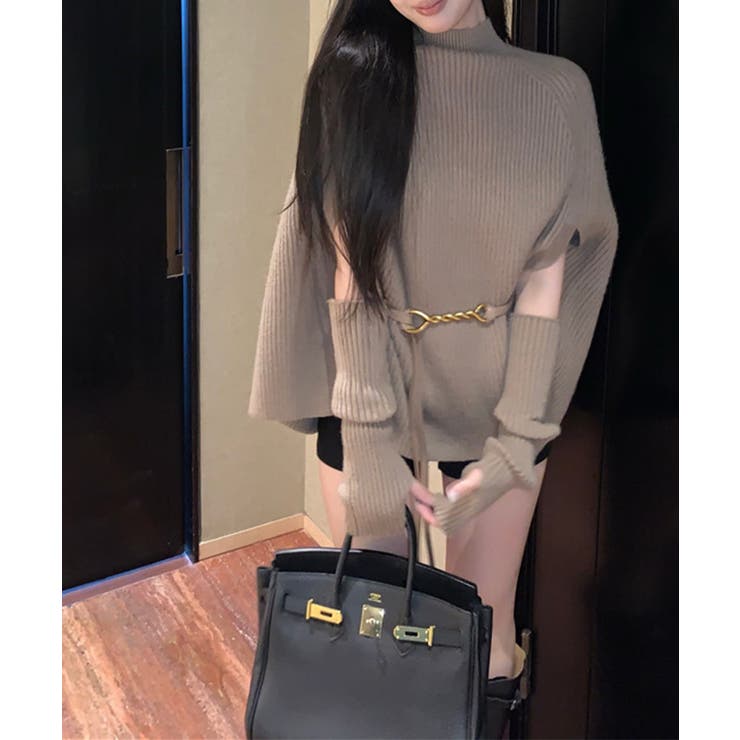 【Jasmine】タートルネックニットケープ変形プルオーバー Jasmine G… | aimoha  | 詳細画像14 