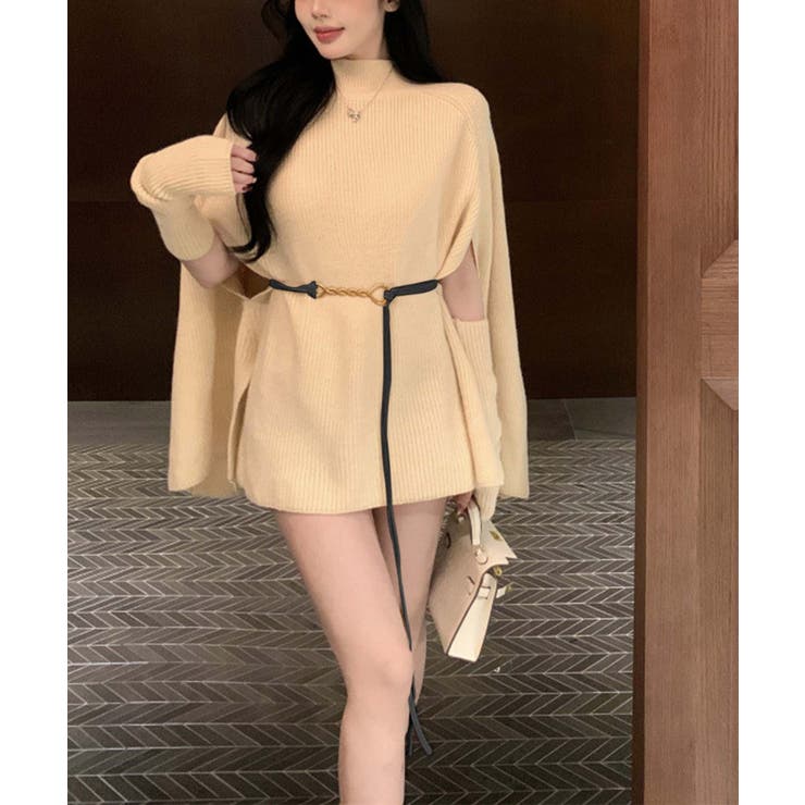 【Jasmine】タートルネックニットケープ変形プルオーバー Jasmine G… | aimoha  | 詳細画像27 