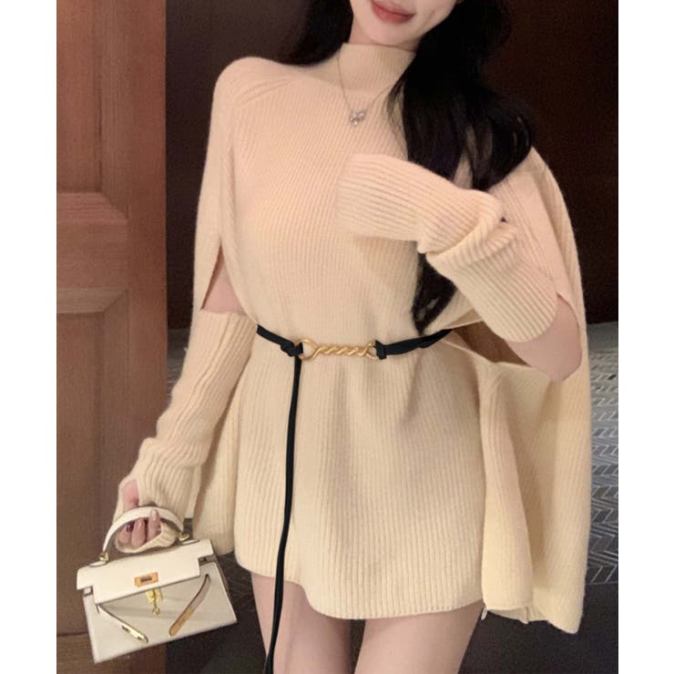 【Jasmine】タートルネックニットケープ変形プルオーバー Jasmine G… | aimoha  | 詳細画像33 