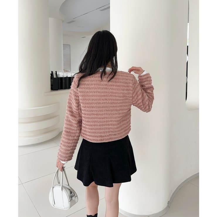 フリンジノーカラージャケット Jasmine Grandiflorum | aimoha  | 詳細画像6 