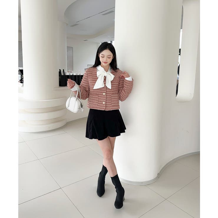 フリンジノーカラージャケット Jasmine Grandiflorum | aimoha  | 詳細画像5 