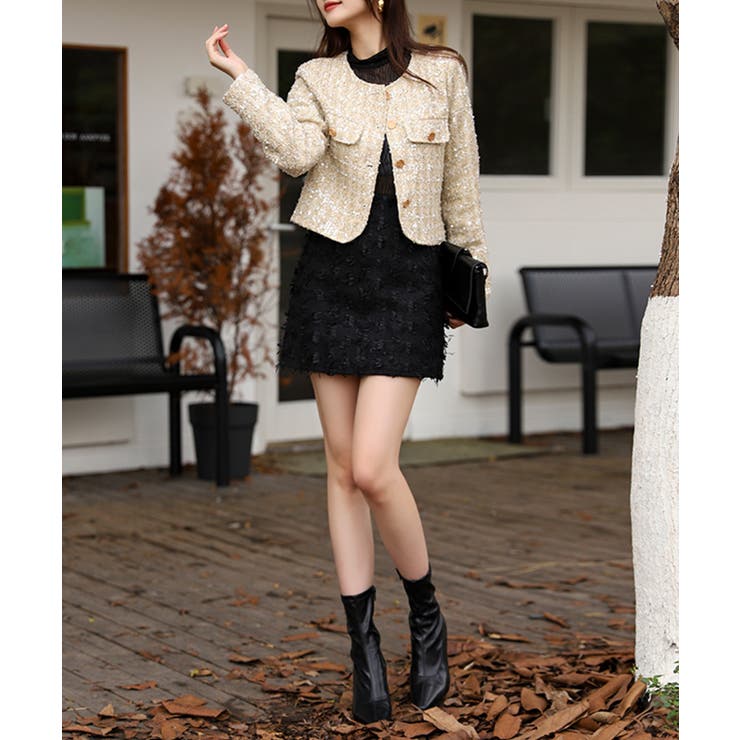 【Jasmine】ジャガードミニタイトスカート Jasmine Grandifl… | aimoha  | 詳細画像10 