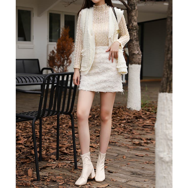 【Jasmine】ジャガードミニタイトスカート Jasmine Grandifl… | aimoha  | 詳細画像3 