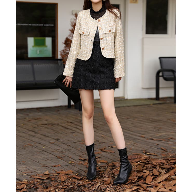 【Jasmine】ジャガードミニタイトスカート Jasmine Grandifl… | aimoha  | 詳細画像6 